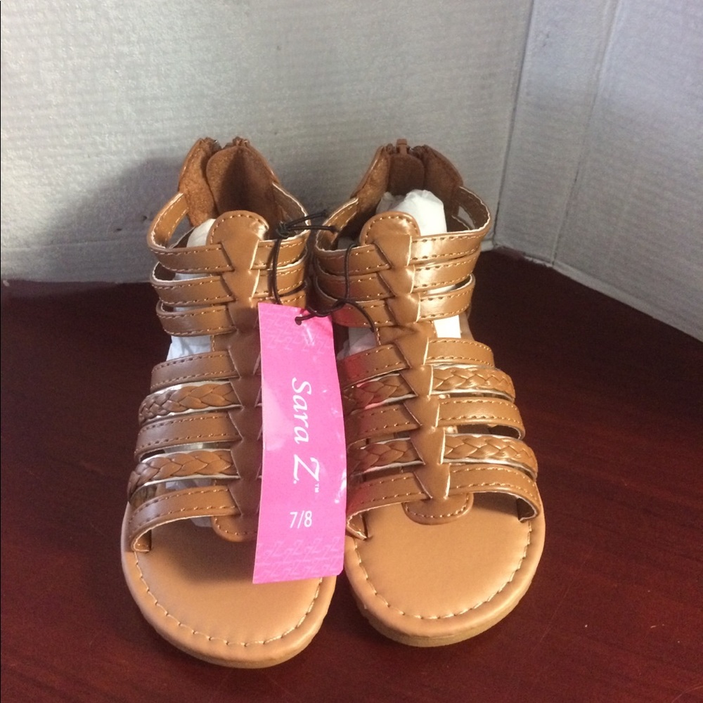 Sara Z Ankle high back zipper gladiator sandal